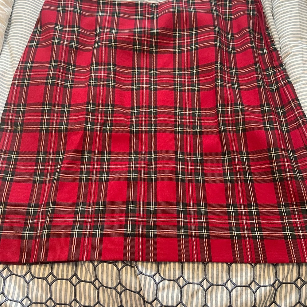 Red tartan skirt size 12